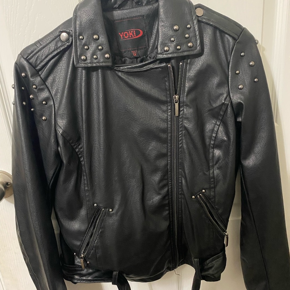 Black Studded Leather Jacket